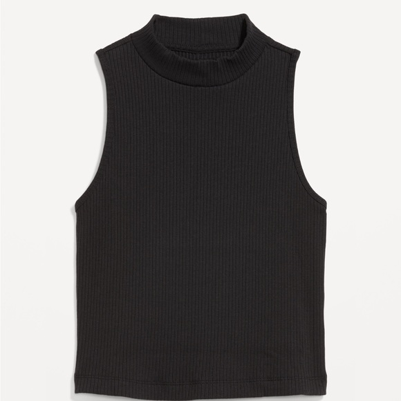 Mock Neck Ribbed Tank Top - Picture 4 of 13